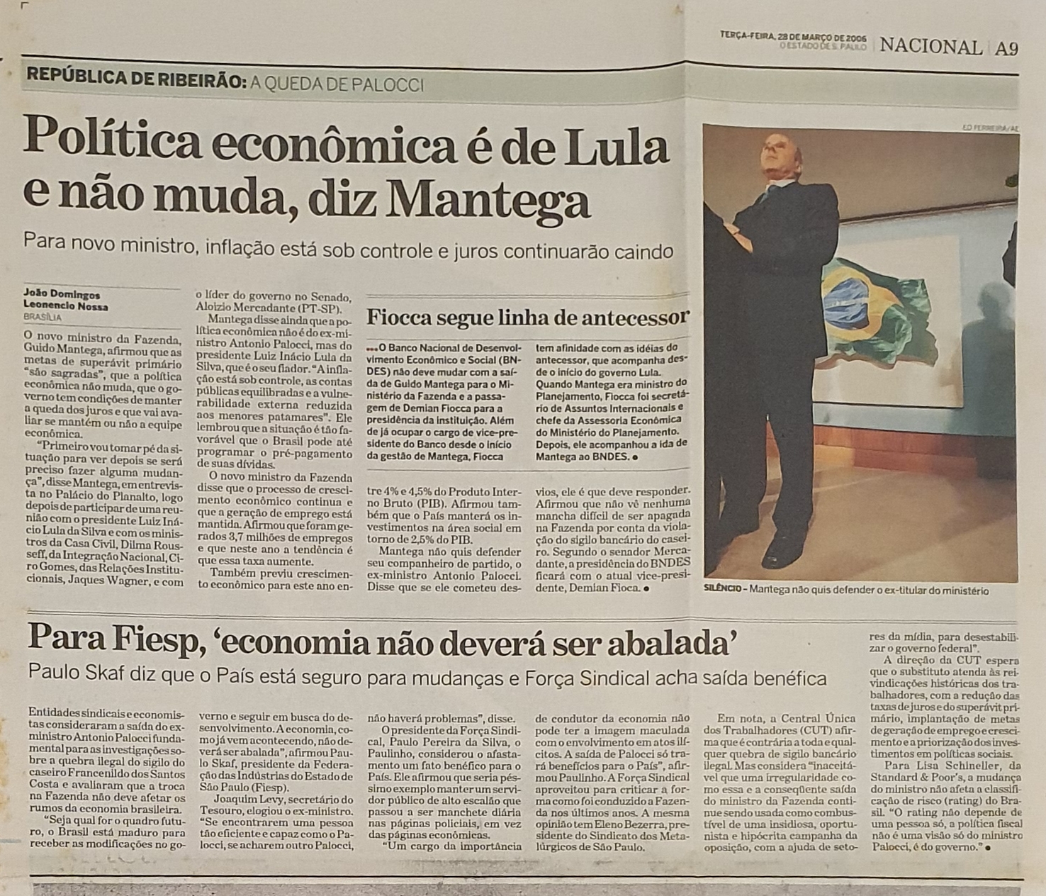 Fiocca segue linha de antecessor